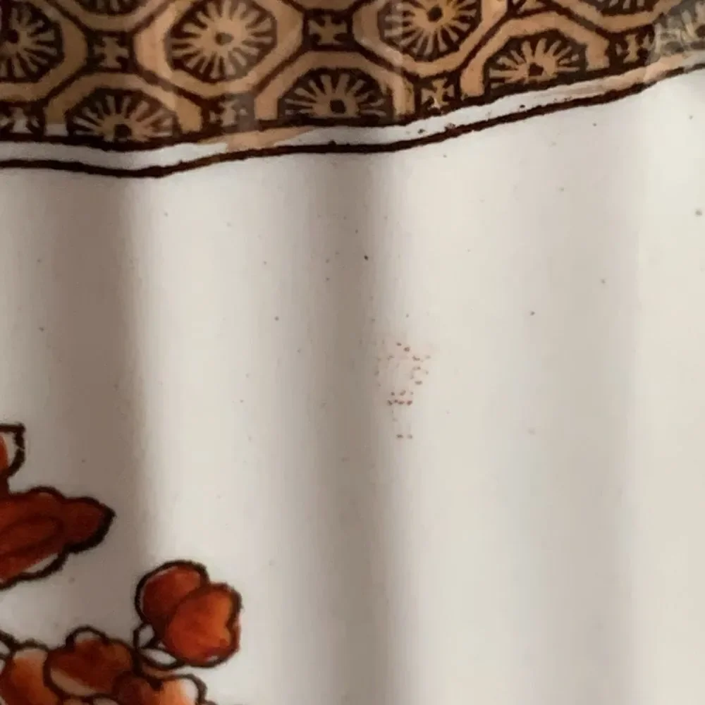 As Is Damaged Copeland Spode Indian Tree Small Pitcher Orange Floral Scallop - Picture 11 of 17